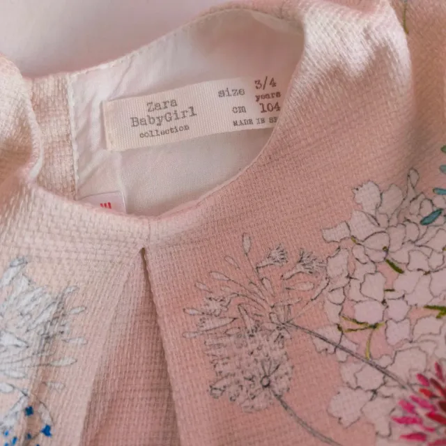 Vestido Zara Baby niña floral