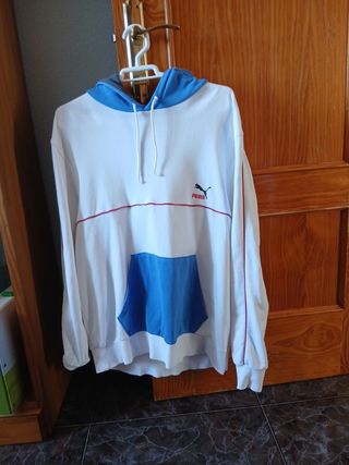 Sudadera Puma Blanca y Azul
