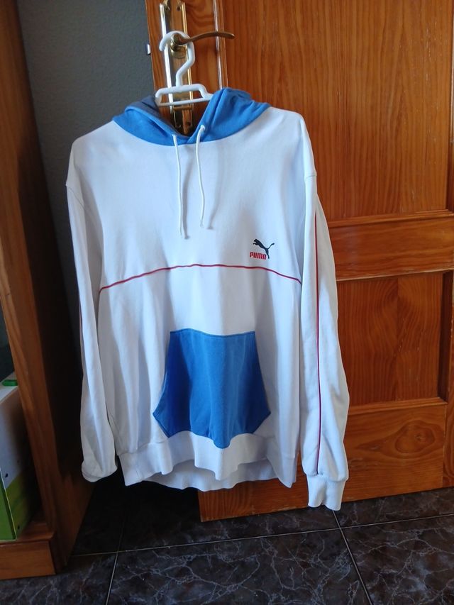 Sudadera Puma Blanca y Azul