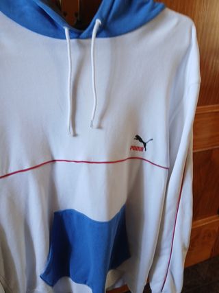 Sudadera Puma Blanca y Azul