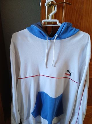 Sudadera Puma Blanca y Azul