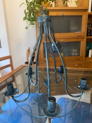 Lámpara forja 5 brazos