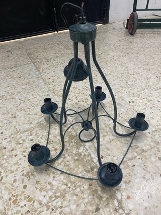 Lámpara forja 5 brazos