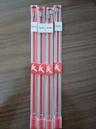 4 pares agujas tricotar Katia 3, 5 y 6 mm