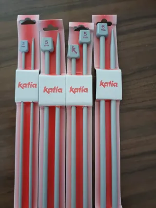 4 pares agujas tricotar Katia 3, 5 y 6 mm