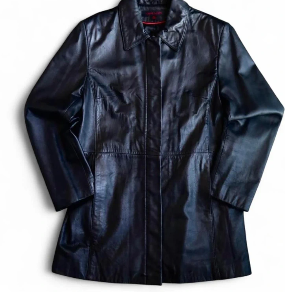 Chaqueta de cuero genuino Anne Klein