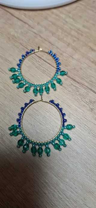 Aros Miyuki Azules y Verdes