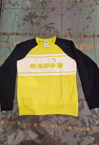 Felpa Diadora Unisex Giallo/blu