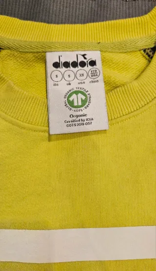 Felpa Diadora Unisex Giallo/blu