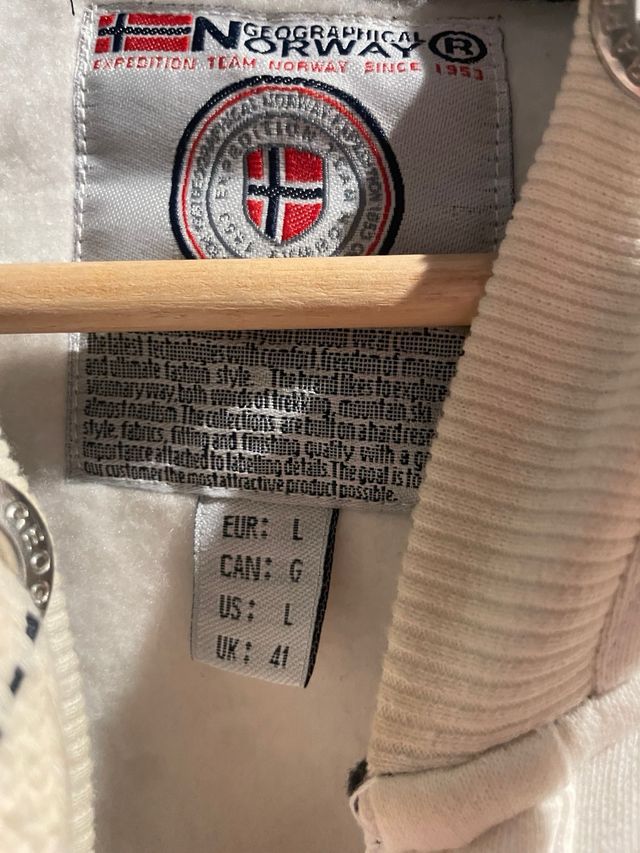 Sudadera Geographical Norway Blanca