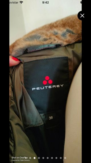 Abrigo Peuterey verde talla 38
