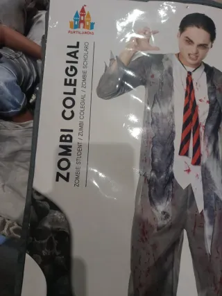 Disfraz Zombie Estudiante Halloween Talla S