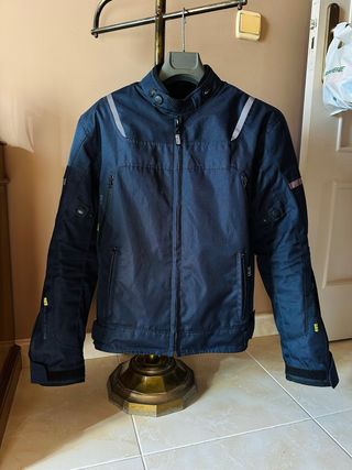Chaqueta técnica moto azul