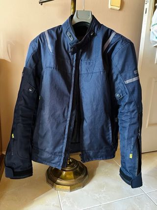 Chaqueta técnica moto azul