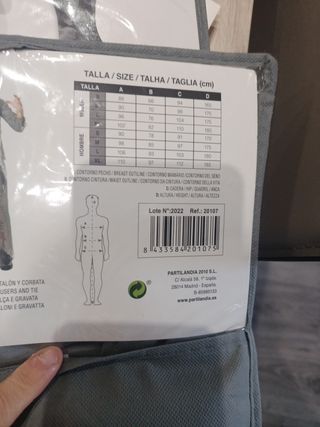 Disfraz Halloween Zombie Colegial Talla L