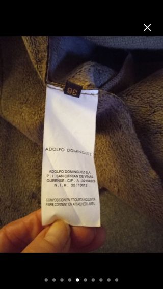 Abrigo Adolfo Domínguez entretiempo con cinturón