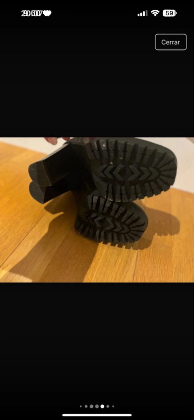 Botines Zara Tacón Plataforma Negro