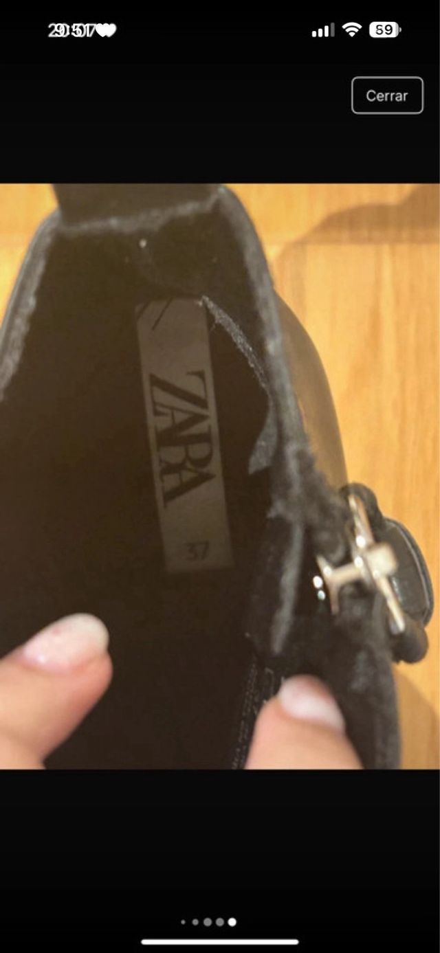 Botines Zara Tacón Plataforma Negro