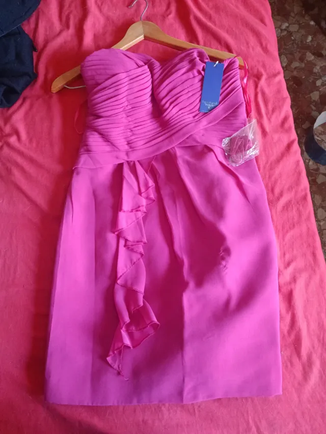 Vestido fiesta rosa talla 40