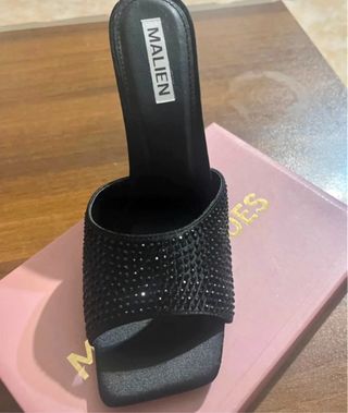 Tacchi Malien neri con strass
