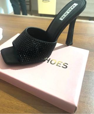 Tacchi Malien neri con strass