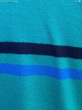 Jersey Roberto Sarto Rayas Azul Marino y Turquesa