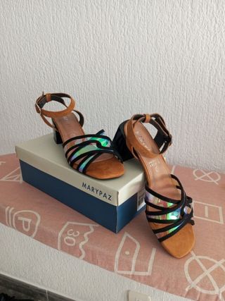 Zapatos Marypaz Talla 39 Marrón Multicolor