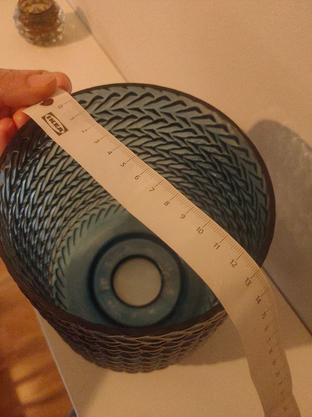 Lámpara colgante de vidrio azul