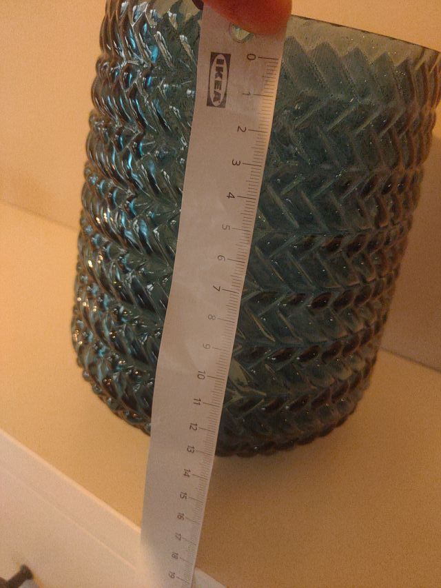 Lámpara colgante de vidrio azul