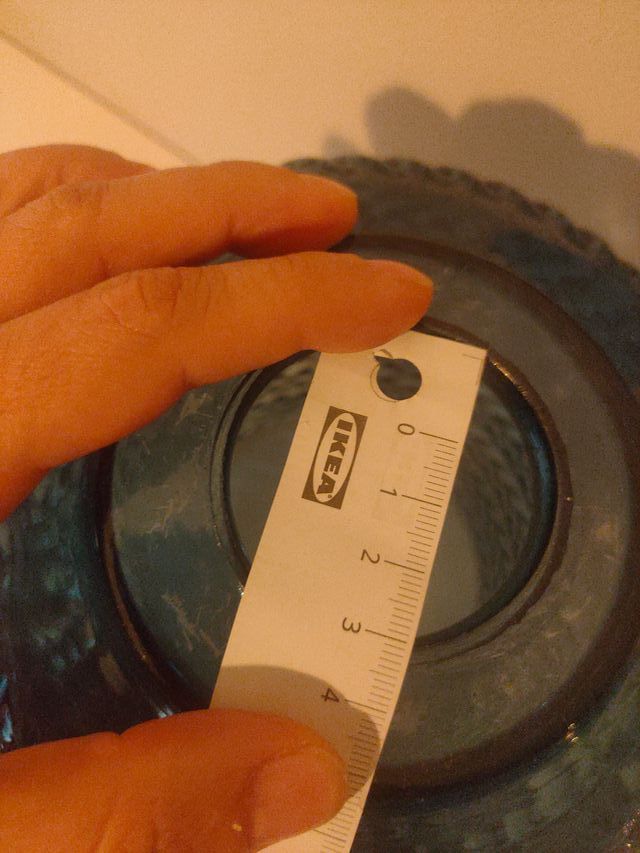 Lámpara colgante de vidrio azul