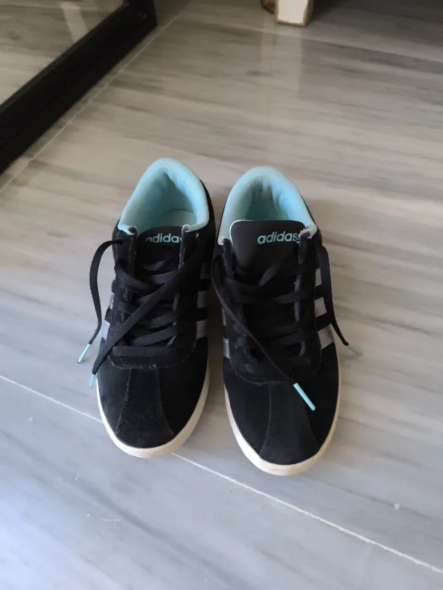 Adidas Neo Zapatillas Negras y Turquesa