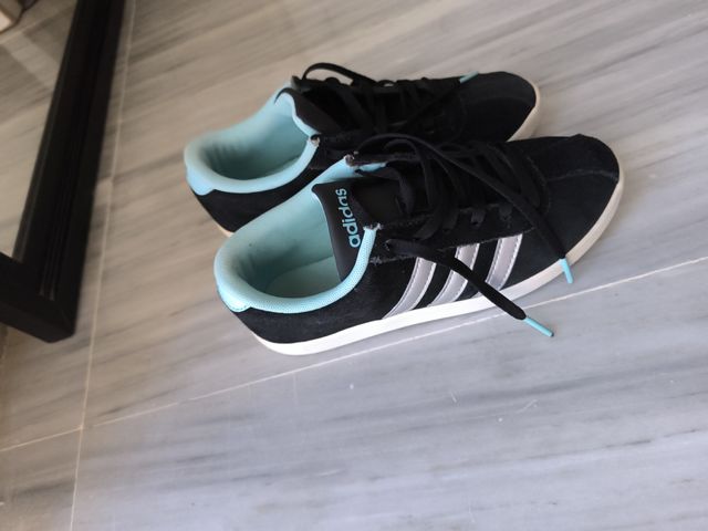 Adidas Neo Zapatillas Negras y Turquesa