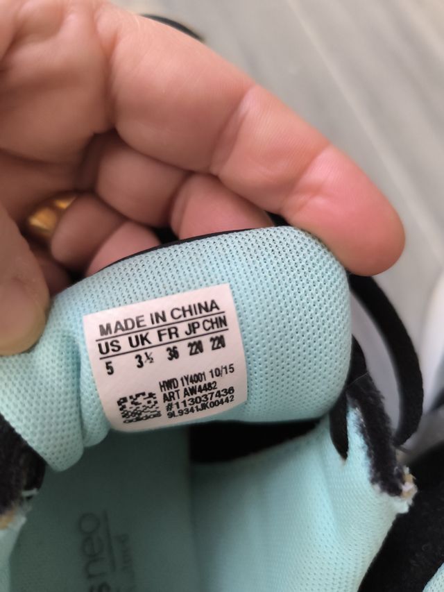 Adidas Neo Zapatillas Negras y Turquesa