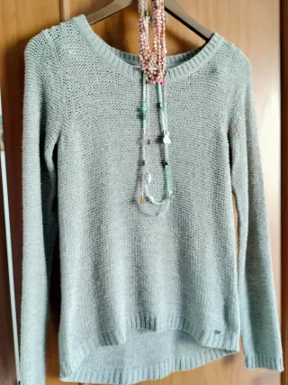 Jersey punto fino color arena/topo