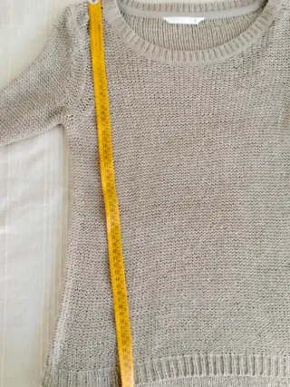 Jersey punto fino color arena/topo