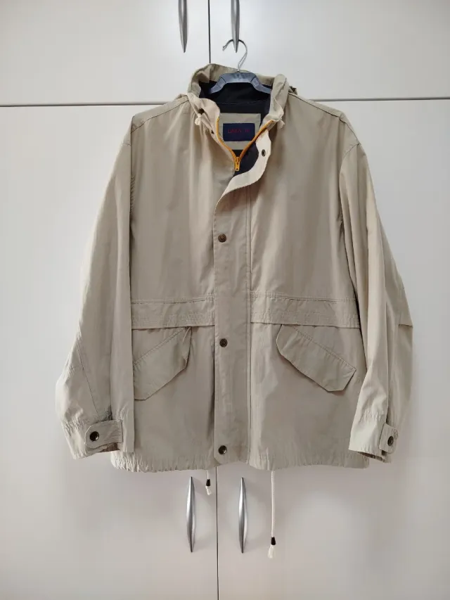 Cortavientos hombre beige talla XL