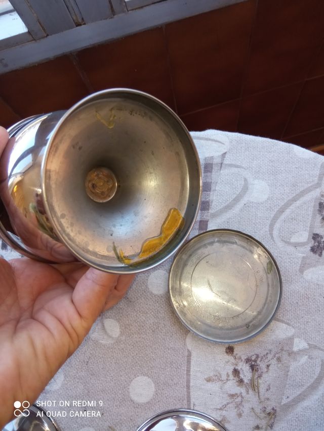 Set 6 copas Cáliz plateadas