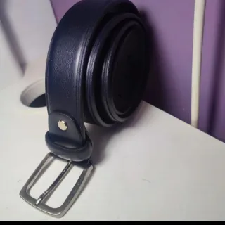 Cintura uomo pelle blu notte tg 110