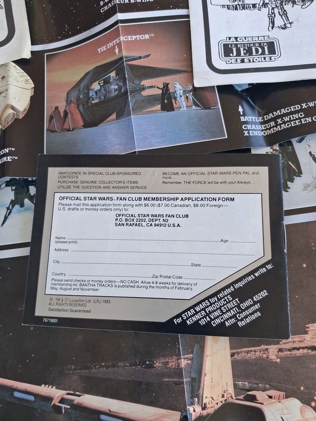 Cataloghi e poster di Star Wars Kenner.