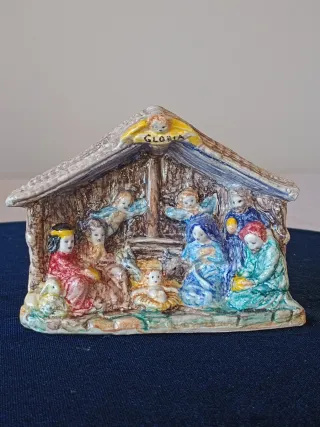 Piccolo presepe ceramica dipinto a mano
