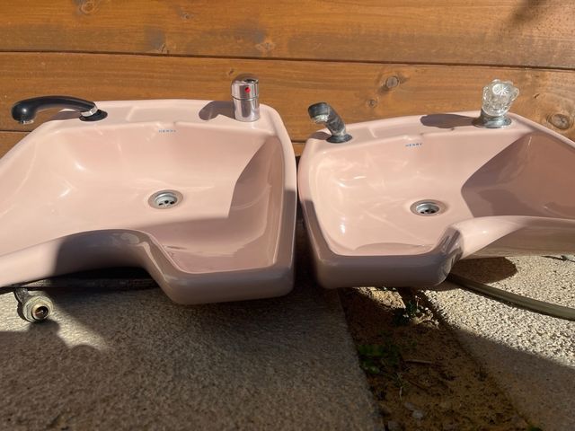 2 Lava cabezas peluquería antiguos
