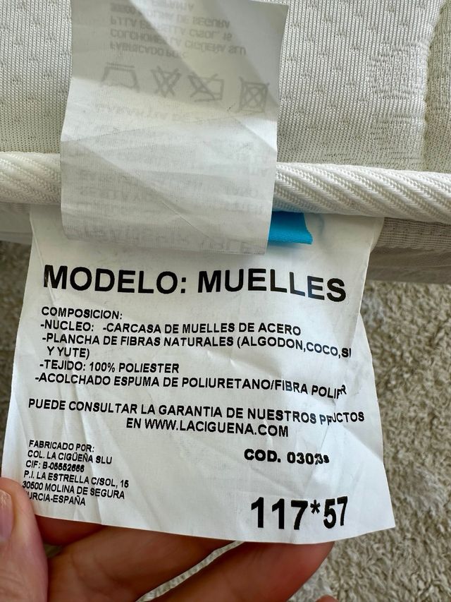 Colchón cuna 70x140 antiahogamiento y desenfudable