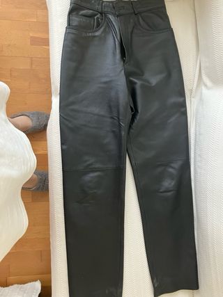 Pantalón de cuero Toni Mir negro.