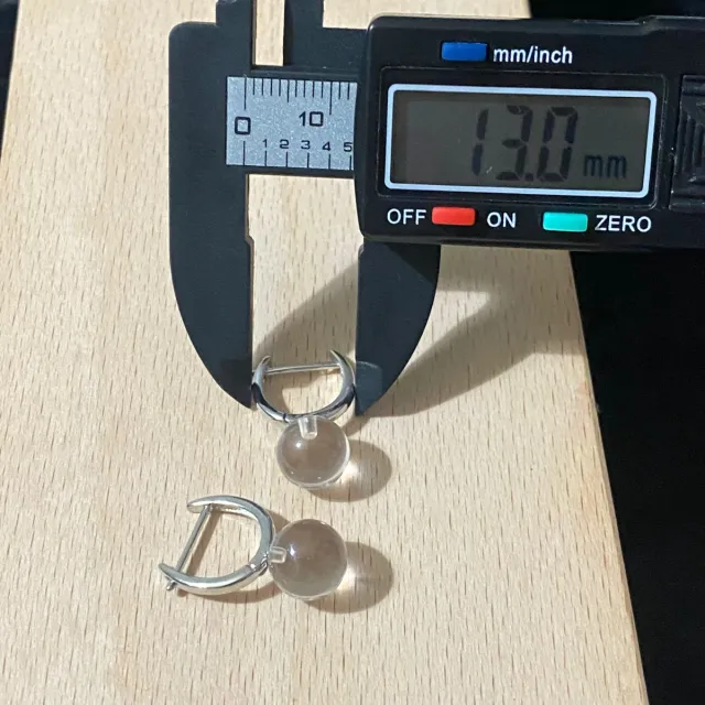 Pendientes cuarzo blanco natural