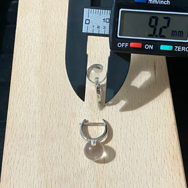 Pendientes cuarzo blanco natural