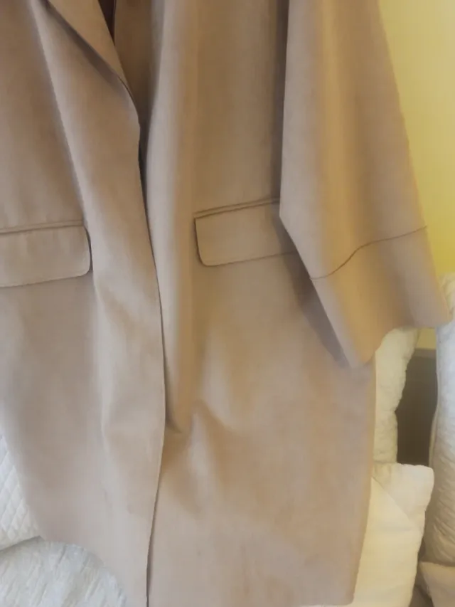 Abrigo efecto piel Couchel beige