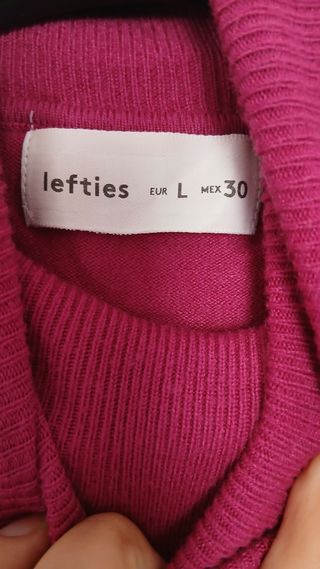 Jersey cuello alto rosa fucsia