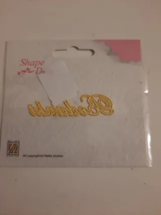 Fustella Bedankt per scrapbooking