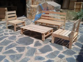 Banco de madera rústico