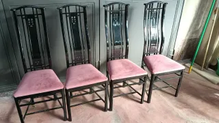 Set 4 sedie Giorgetti laccate anni 80